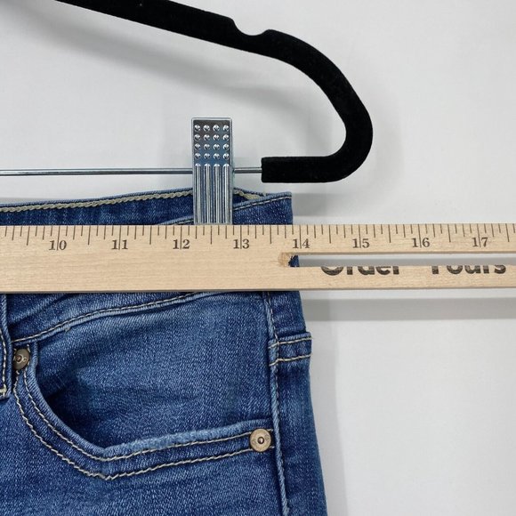 KanCan Skinny Ankle Jeans Women's Size 28 Mid Rise Stretch Distressed Denim Blue - Picture 8 of 11